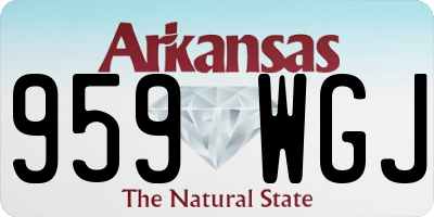 AR license plate 959WGJ
