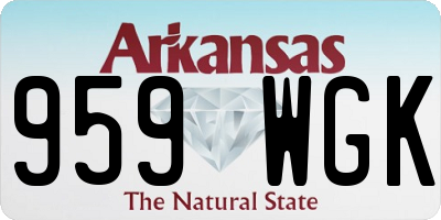 AR license plate 959WGK