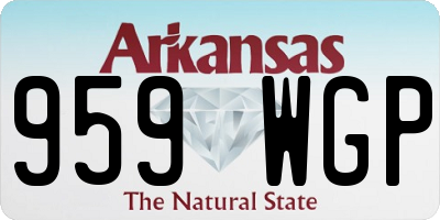 AR license plate 959WGP