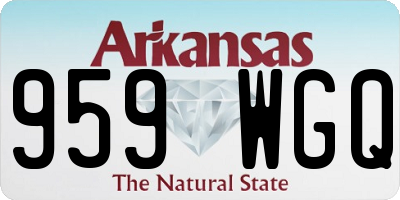 AR license plate 959WGQ