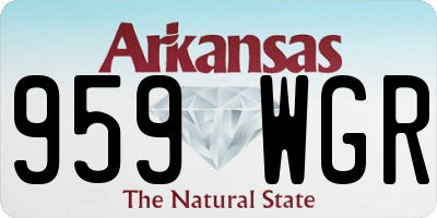 AR license plate 959WGR