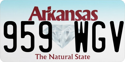 AR license plate 959WGV