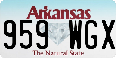 AR license plate 959WGX
