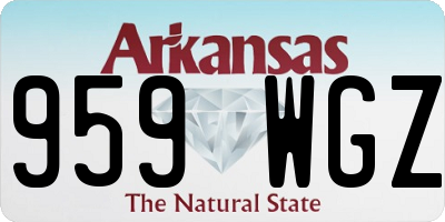 AR license plate 959WGZ