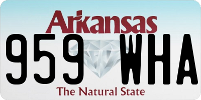 AR license plate 959WHA