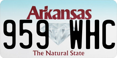 AR license plate 959WHC