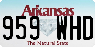 AR license plate 959WHD