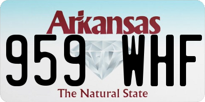 AR license plate 959WHF