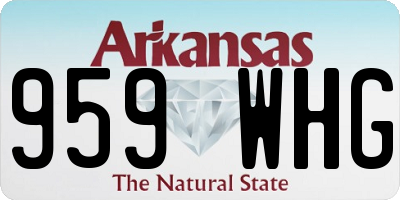 AR license plate 959WHG