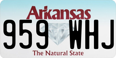 AR license plate 959WHJ