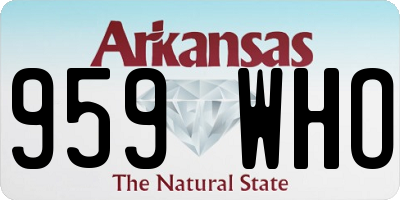 AR license plate 959WHO