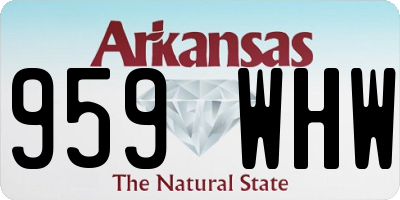 AR license plate 959WHW