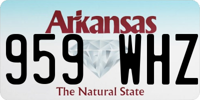 AR license plate 959WHZ