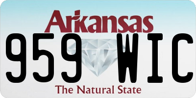 AR license plate 959WIC