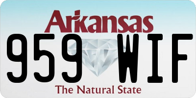 AR license plate 959WIF