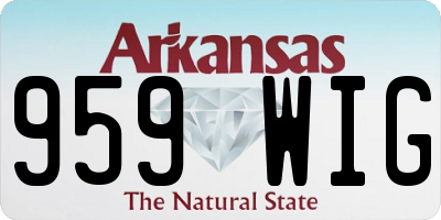 AR license plate 959WIG