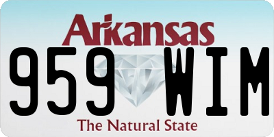 AR license plate 959WIM