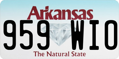 AR license plate 959WIO