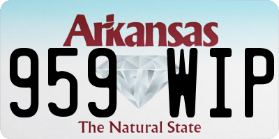 AR license plate 959WIP