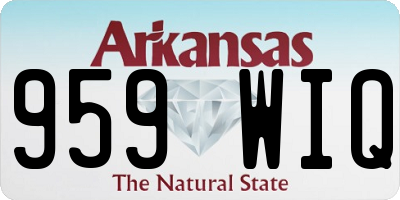 AR license plate 959WIQ