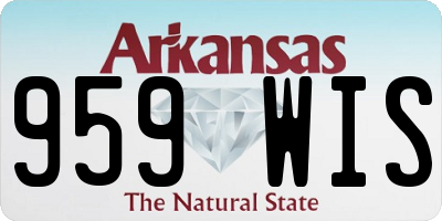 AR license plate 959WIS