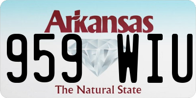 AR license plate 959WIU