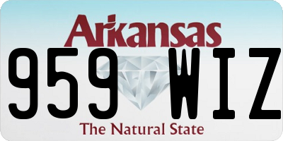 AR license plate 959WIZ