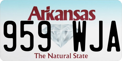 AR license plate 959WJA