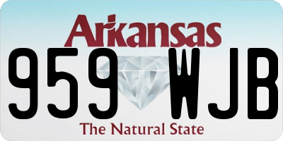 AR license plate 959WJB