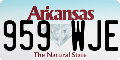 AR license plate 959WJE