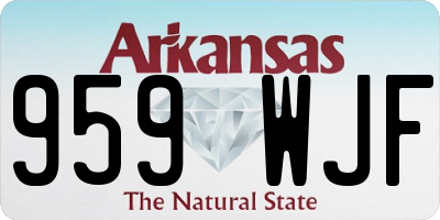 AR license plate 959WJF