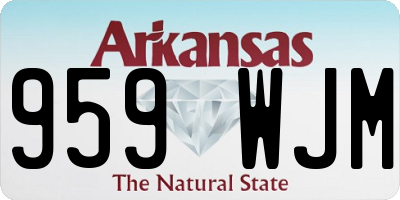 AR license plate 959WJM