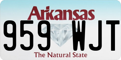 AR license plate 959WJT