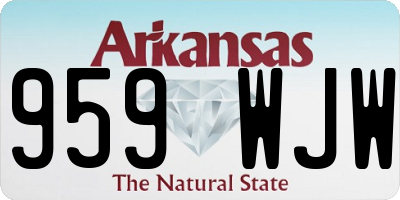 AR license plate 959WJW