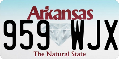 AR license plate 959WJX