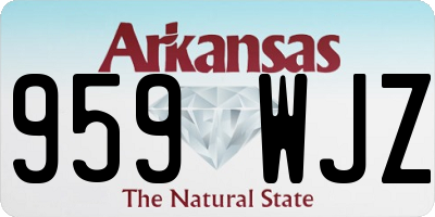 AR license plate 959WJZ