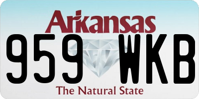 AR license plate 959WKB