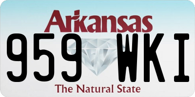 AR license plate 959WKI