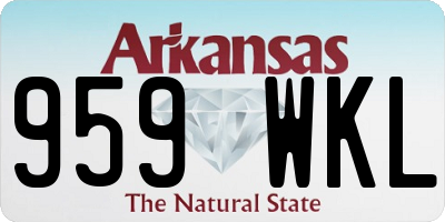 AR license plate 959WKL