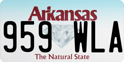 AR license plate 959WLA