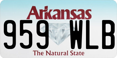 AR license plate 959WLB