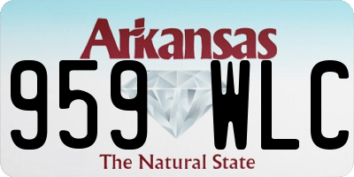AR license plate 959WLC