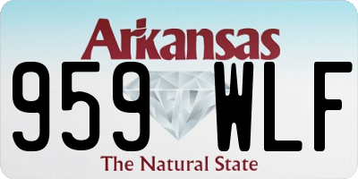 AR license plate 959WLF