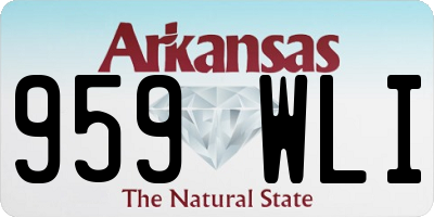 AR license plate 959WLI