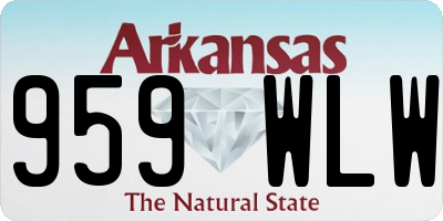 AR license plate 959WLW