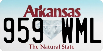 AR license plate 959WML