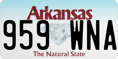 AR license plate 959WNA