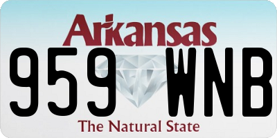 AR license plate 959WNB