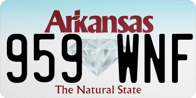 AR license plate 959WNF
