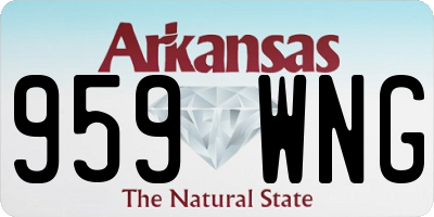 AR license plate 959WNG